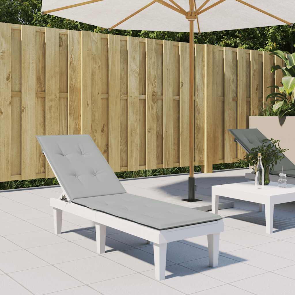Vidaxx terrassestolehynde (75+105)x50x3 cm stof melange lysegrå