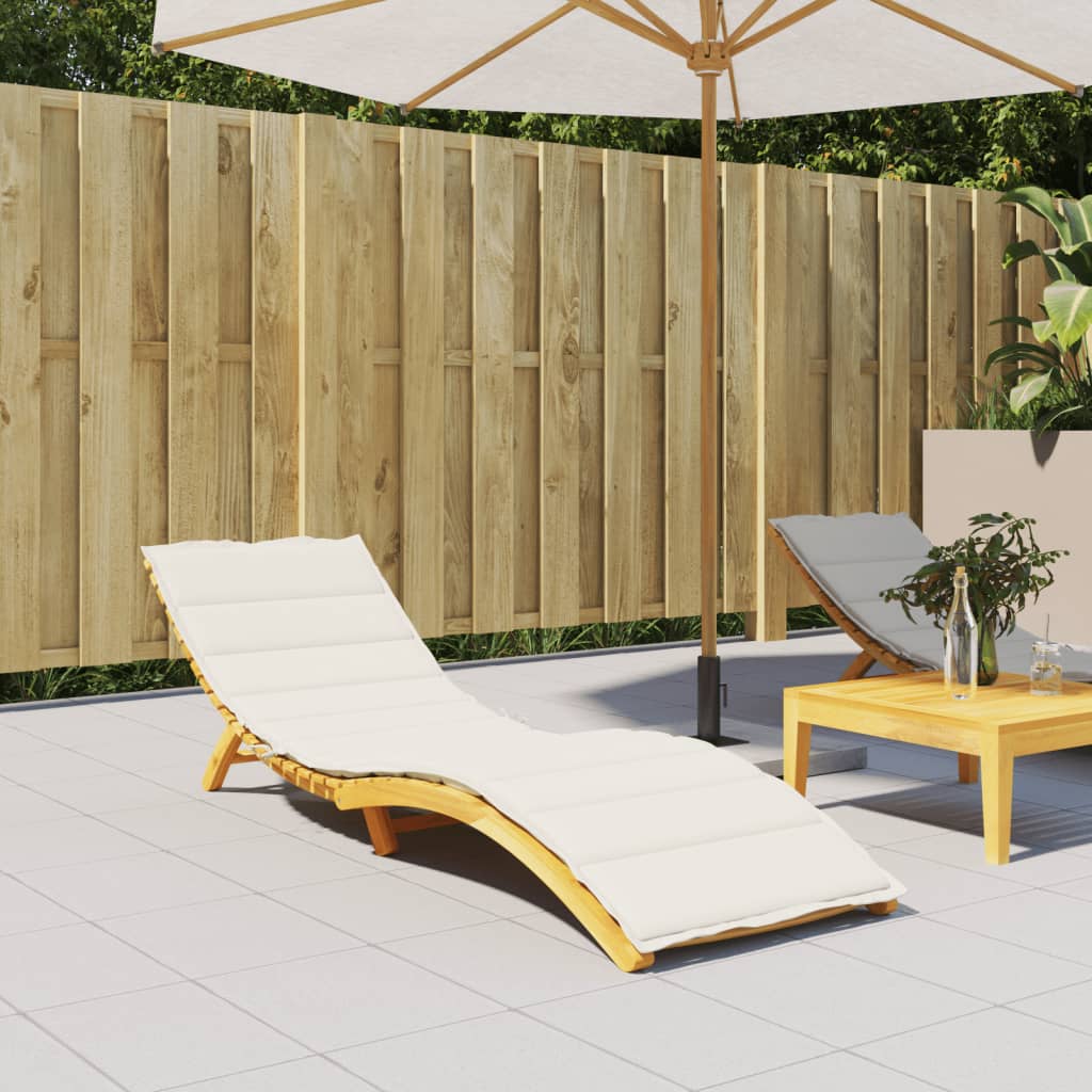 Vidaxx liggestolspude 200x50x4 cm stof, blandet creme