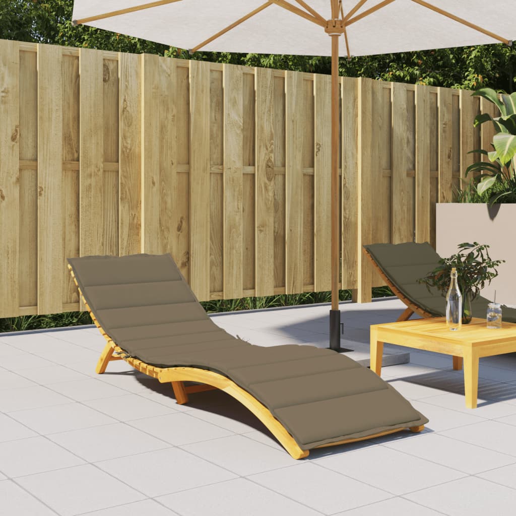 Vidaxx liggestolspude 200x50x4 cm stof, meleret taupe