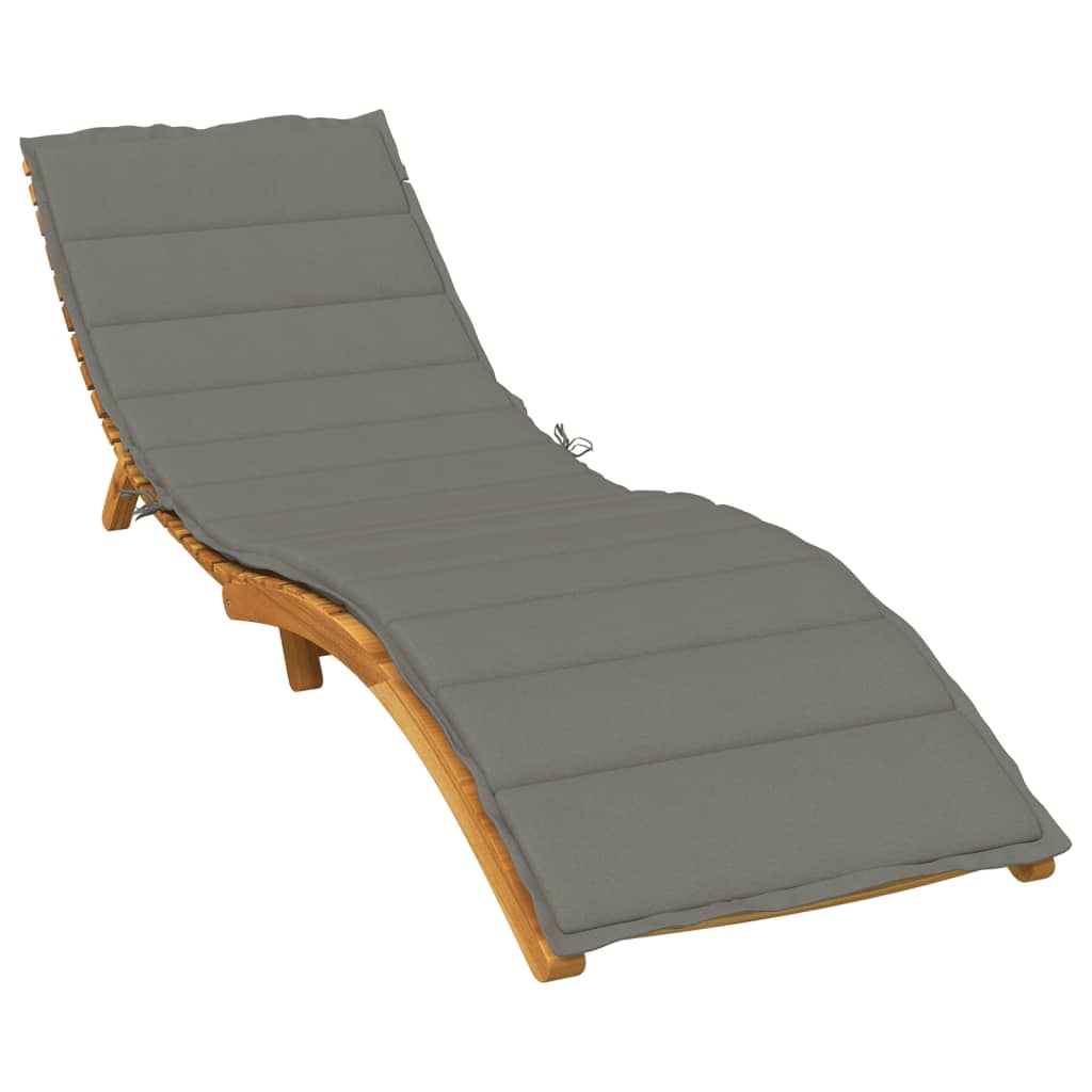 Vidaxx liggestolspude 200x60x4 cm stof, mørkegrå meleret