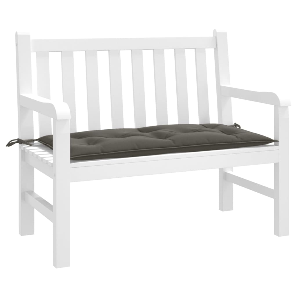 VidaXL havebænkpude 100x50x7 cm stof, blandet mørkegrå