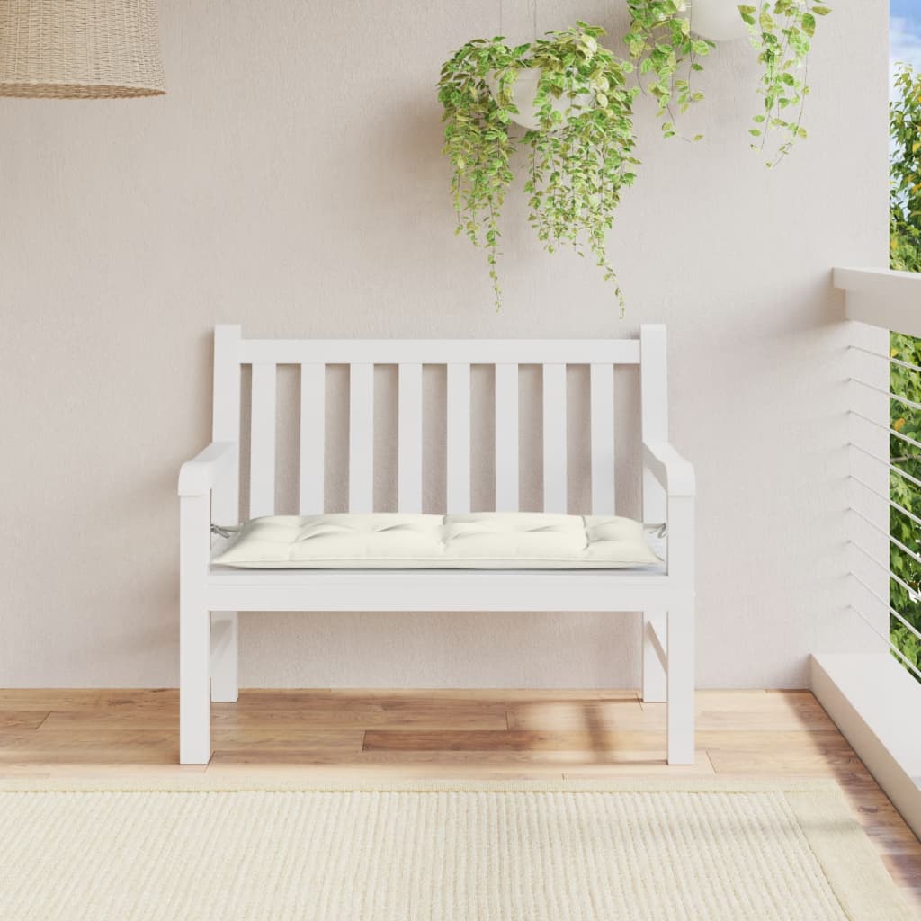 VidaXL havebænkpude 100x50x7 cm stof blandet creme