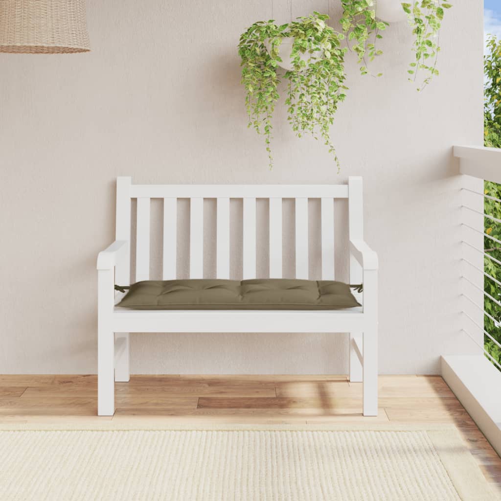 VidaXL havebænkpude 100x50x7 cm stof blandet taupe