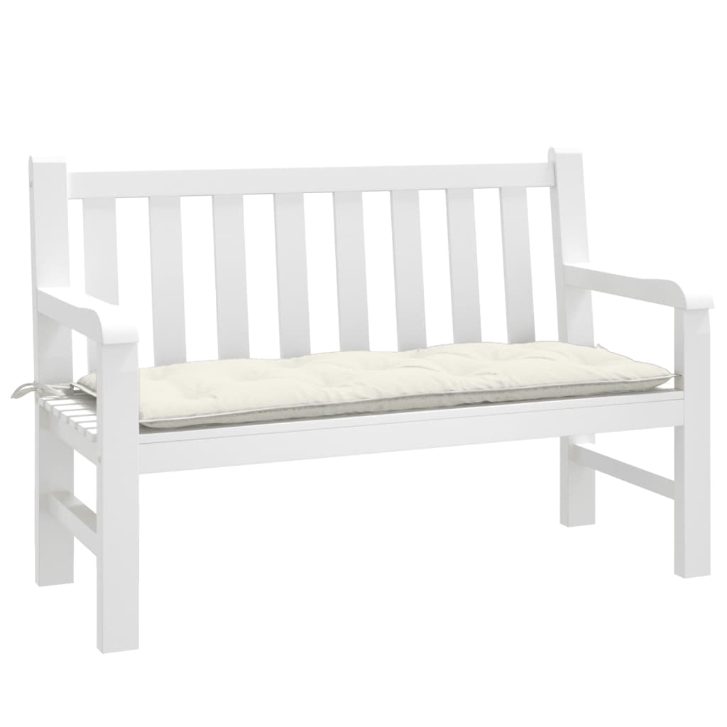 VidaXL havebænkpude 120x50x7 cm stof blandet creme