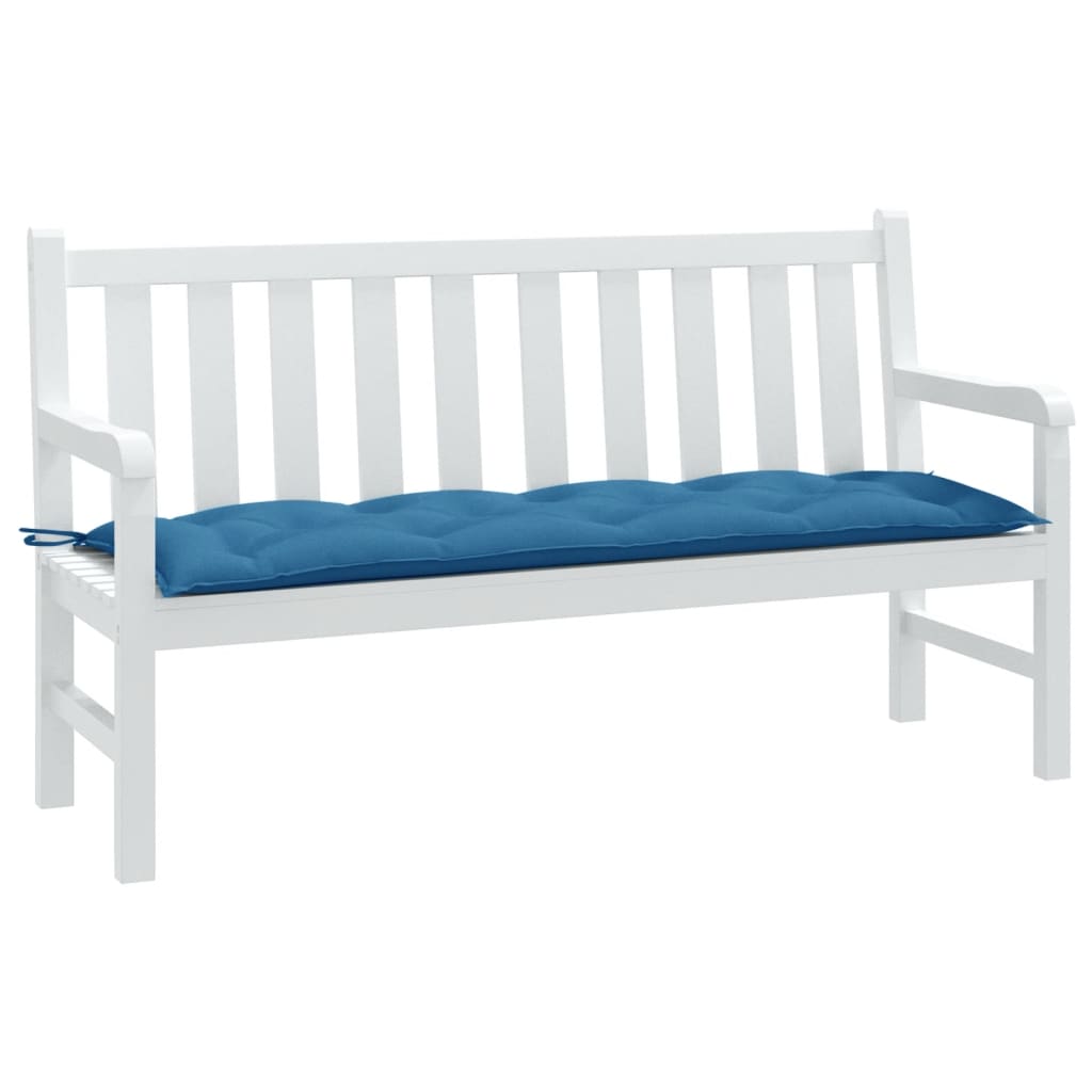 VidaXL havebænkpude 150x50x7 cm stof blandet blå