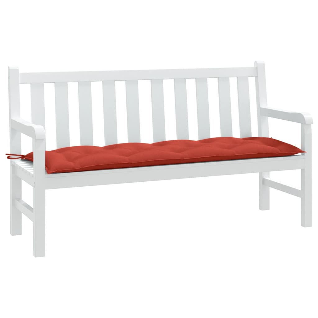 VidaXL havebænkpude 150x50x7 cm stof blandet rød