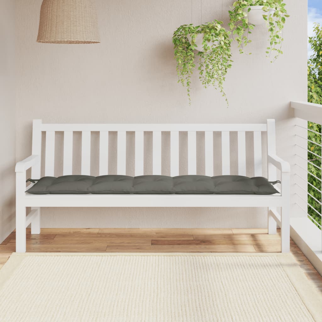 Vidaxx havebænkpude 180x50x7 cm stof blandet mørkegrå
