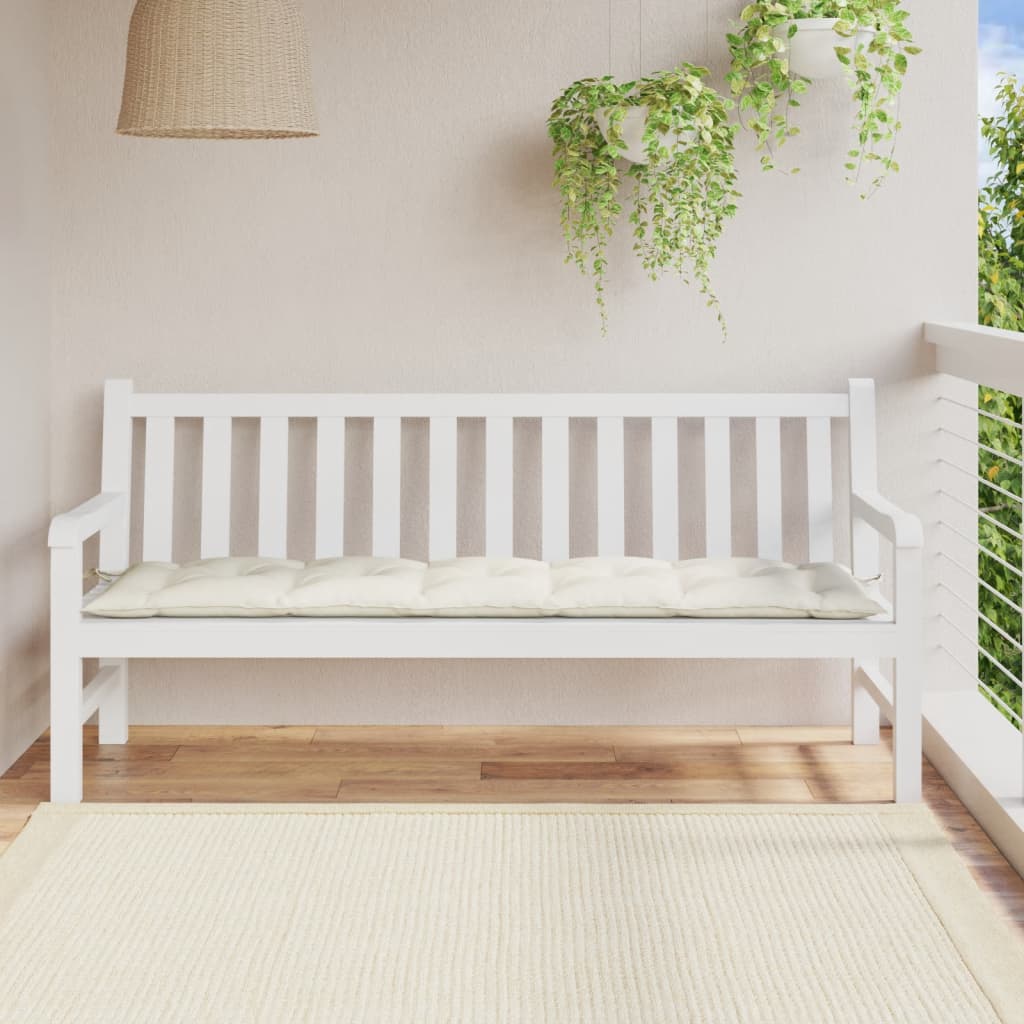 Vidaxx havebænkpude 180x50x7 cm stof blandet creme