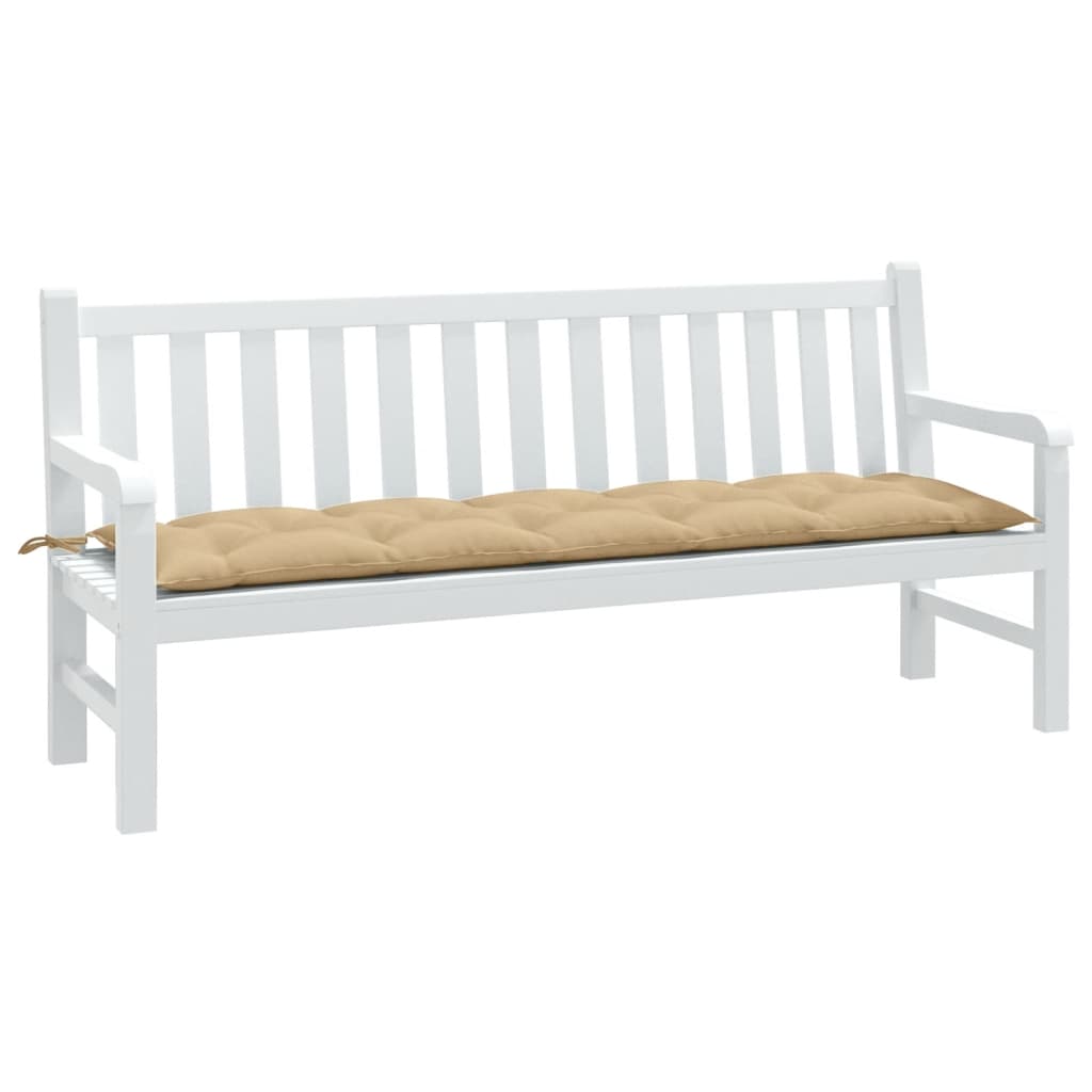 VidaXL havebænkpude 180x50x7 cm stof blandet beige