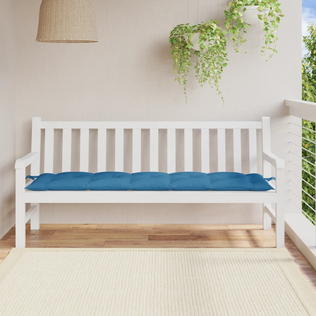 VidaXL havebænkpude 180x50x7 cm stof blandet blå