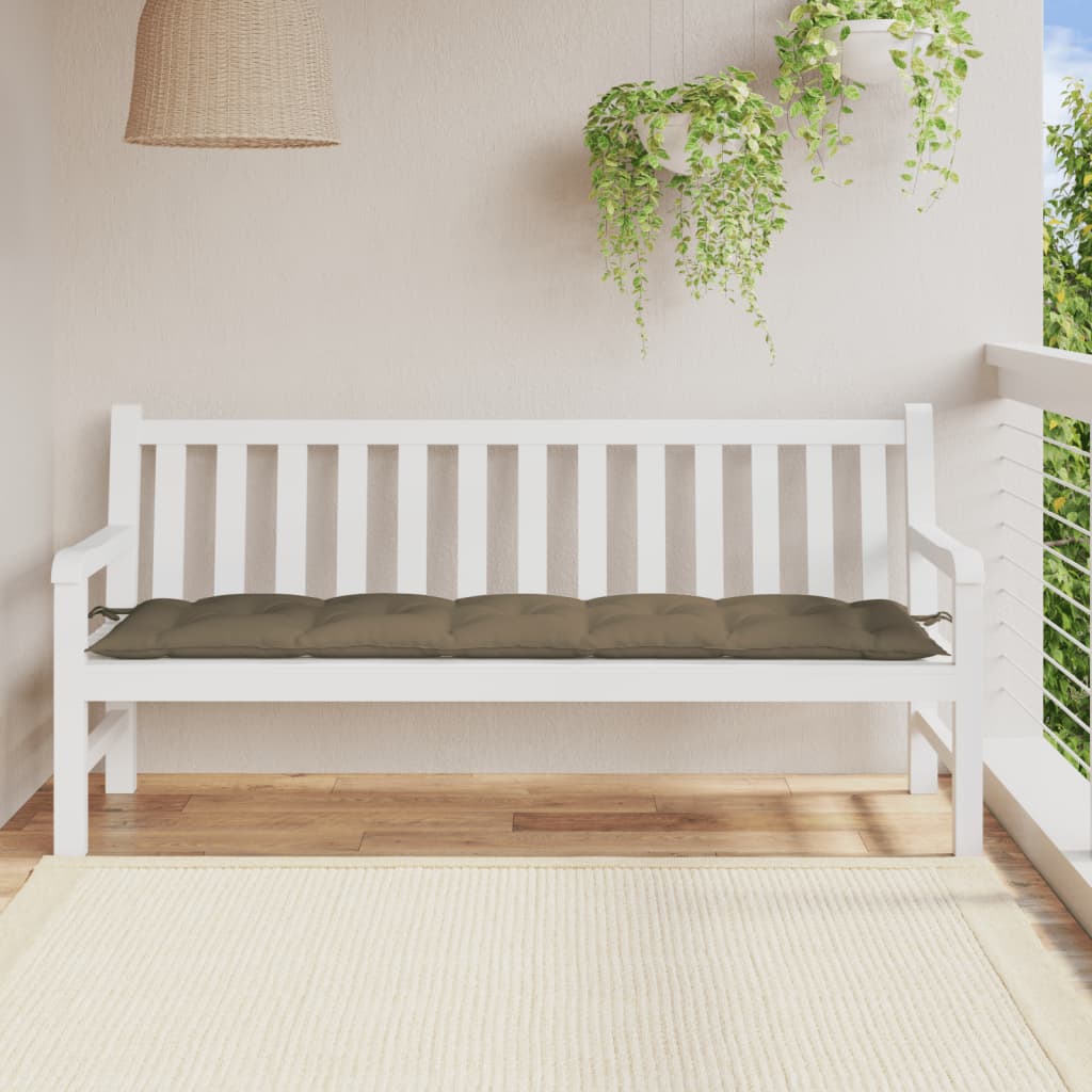 VidaXL havebænkpude 180x50x7 cm stof meleret taupe