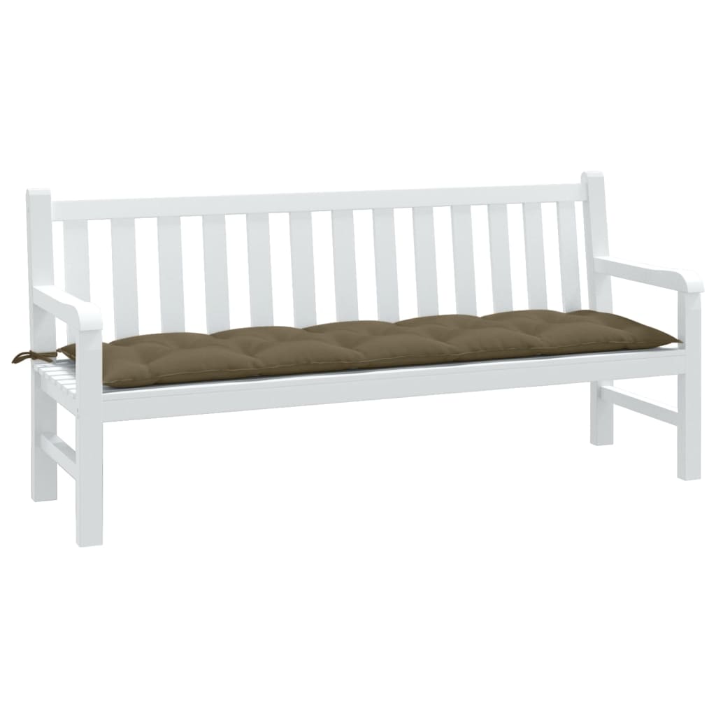 VidaXL havebænkpude 180x50x7 cm stof meleret taupe