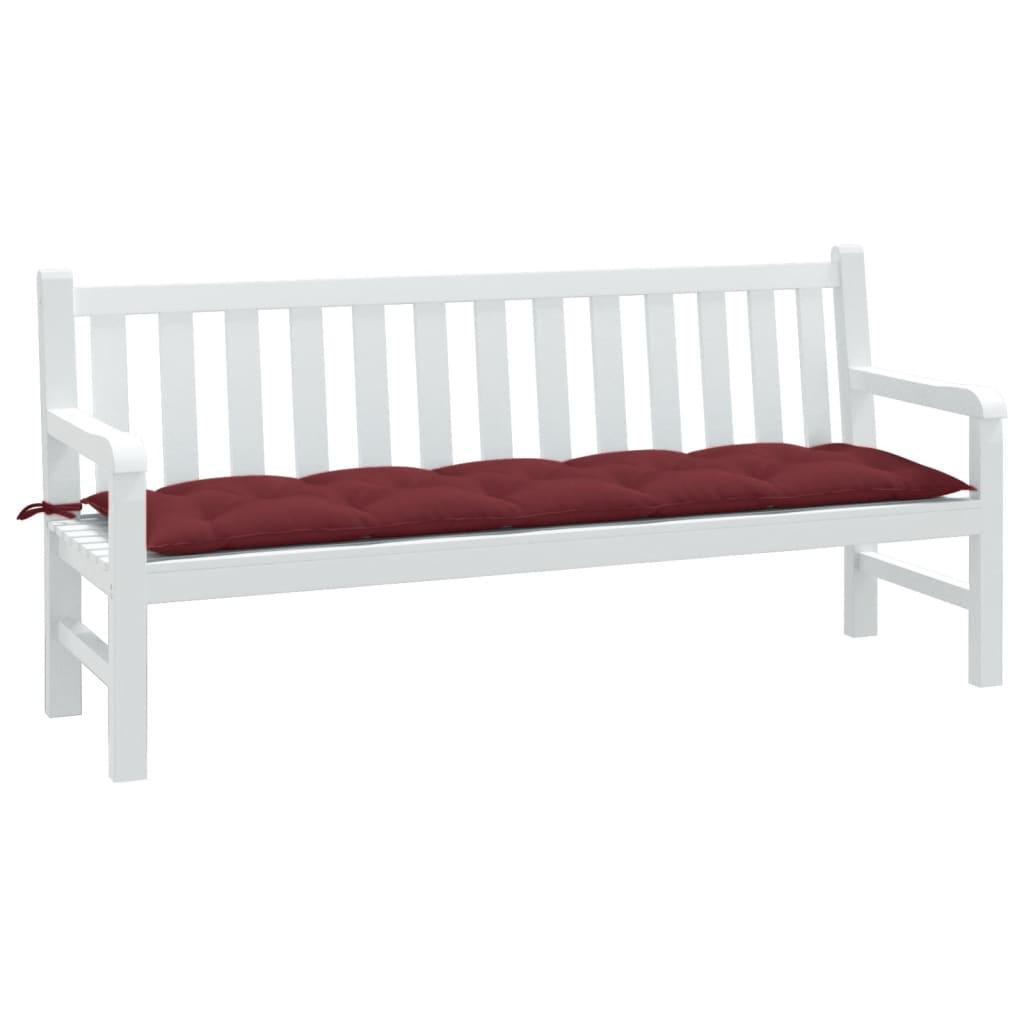 VidaXL havebænkpude 180x50x7 cm stof blandet vinrød