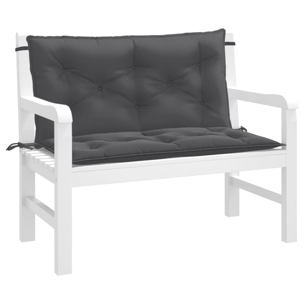 Vidaxx havebænkhynder 2 stk 100x50x7 cm stof blandet antracit