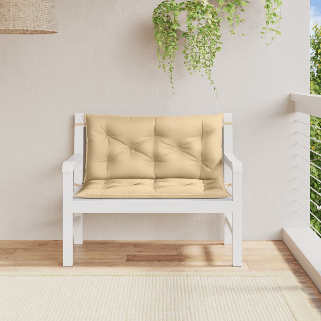 Vidaxx havebænkhynder 2 stk 100x50x7 cm stof blandet beige