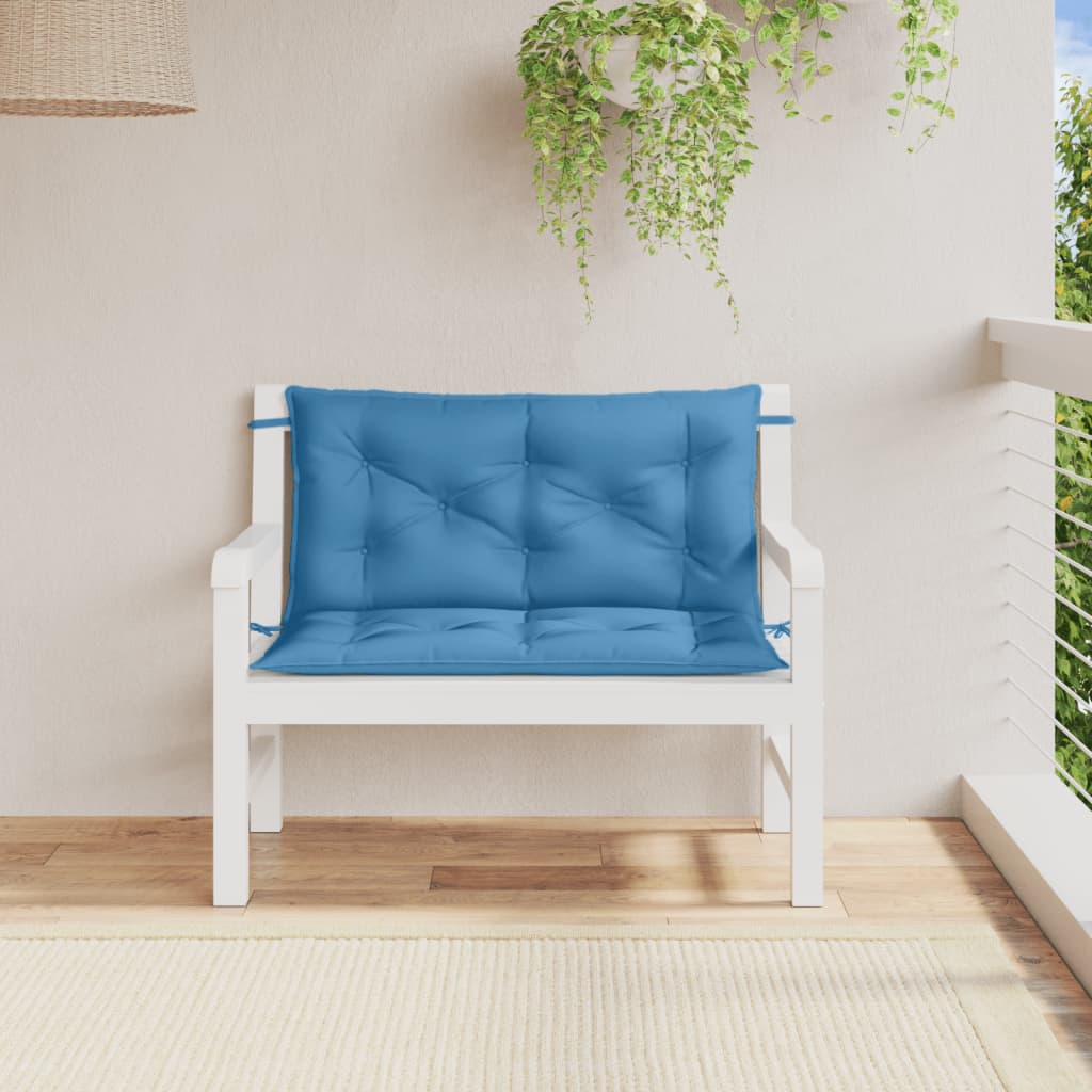 Vidaxx havebænkhynder 2 stk 100x50x7 cm stof blandet blåt