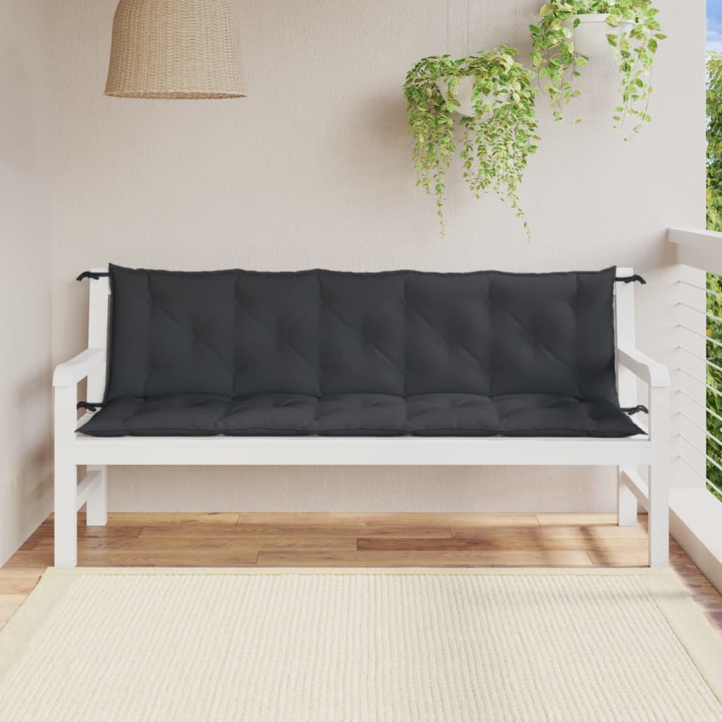 Vidaxx havebænkhynder 2 stk 180x50x7 cm stof blandet antracit