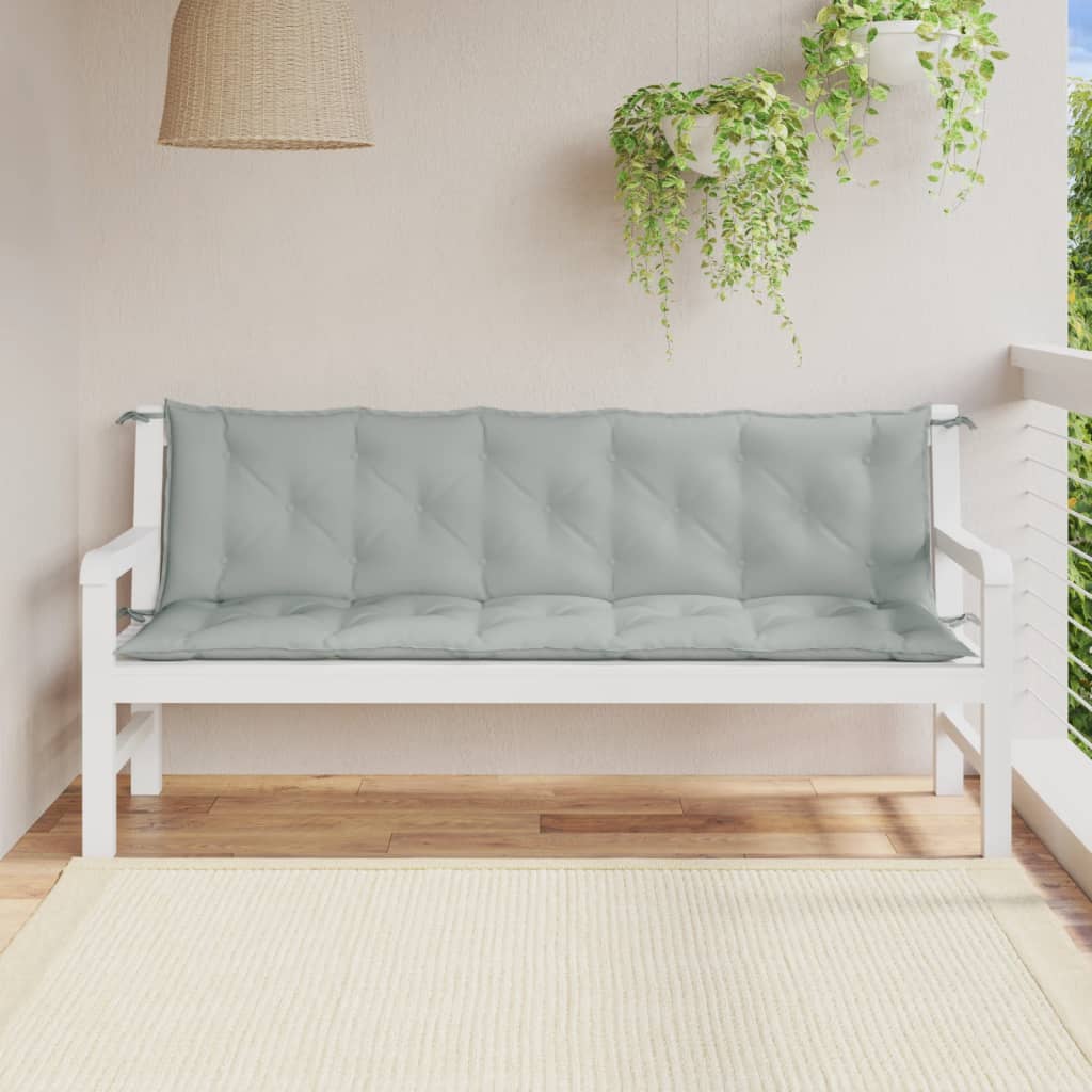 Vidaxx havebænkhynder 2 stk 180x50x7 cm stof blandet lysegrå