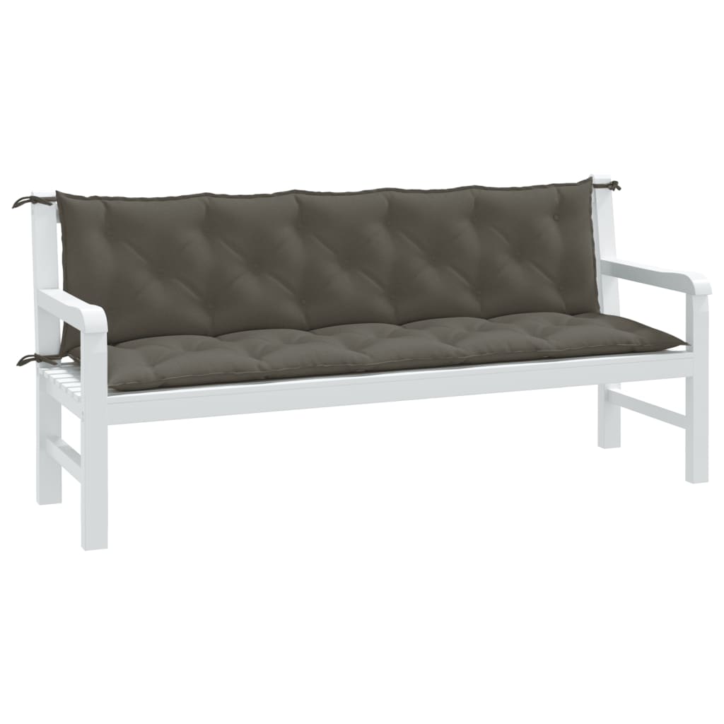 Vidaxx havebænkhynder 2 stk 180x50x7 cm stof blandet mørkegrå