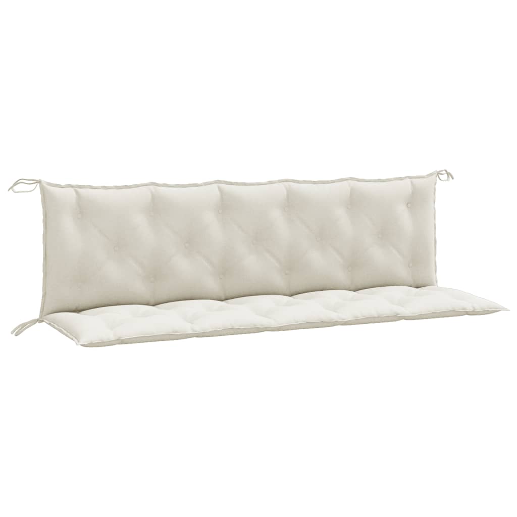 Vidaxx havebænkhynder 2 stk 180x50x7 cm stofblandet creme