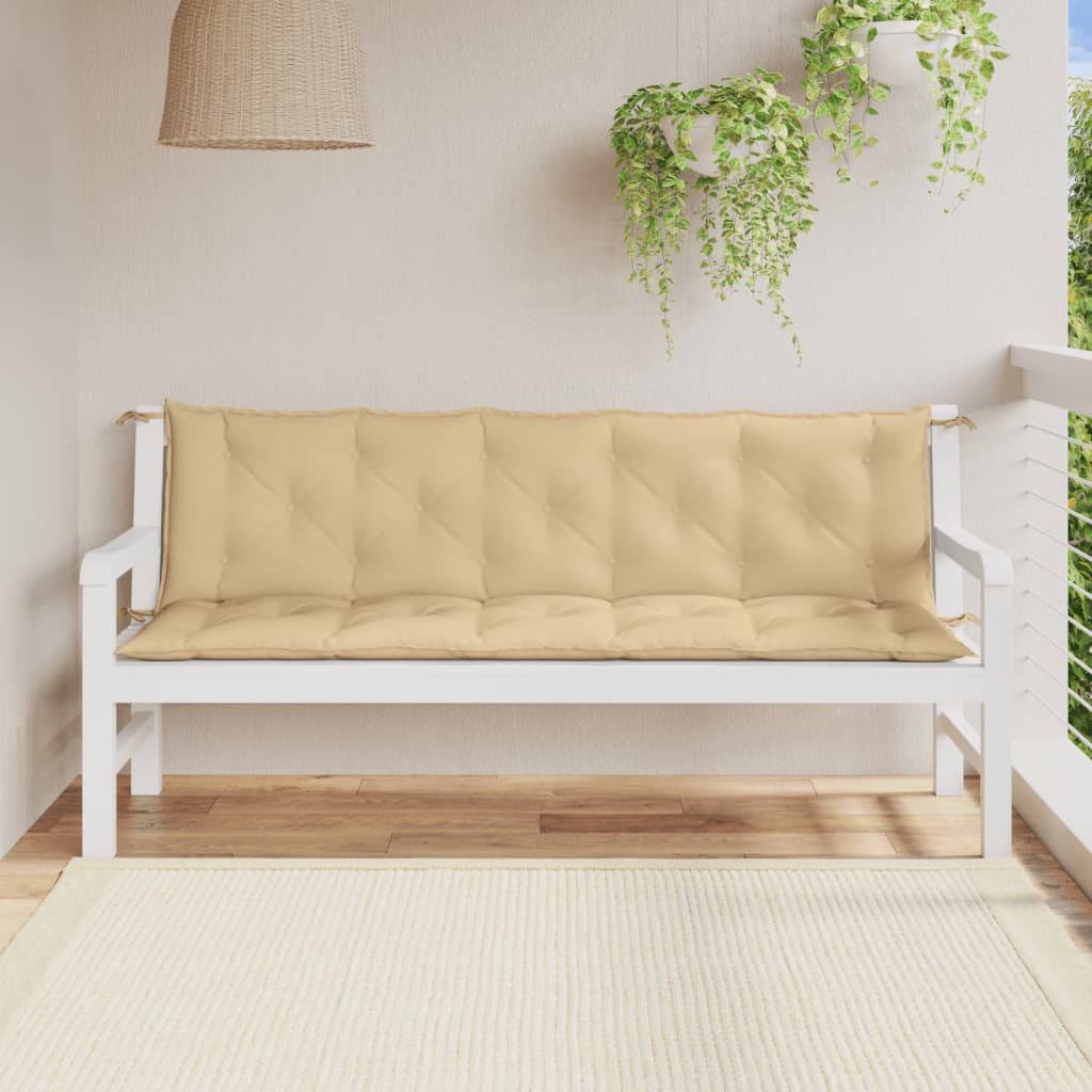 Vidaxx havebænkhynder 2 stk 180x50x7 cm stof blandet beige