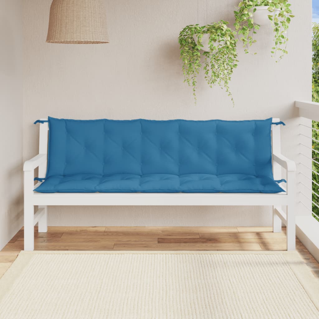 Vidaxx havebænkhynder 2 stk 180x50x7 cm stof blandet blå