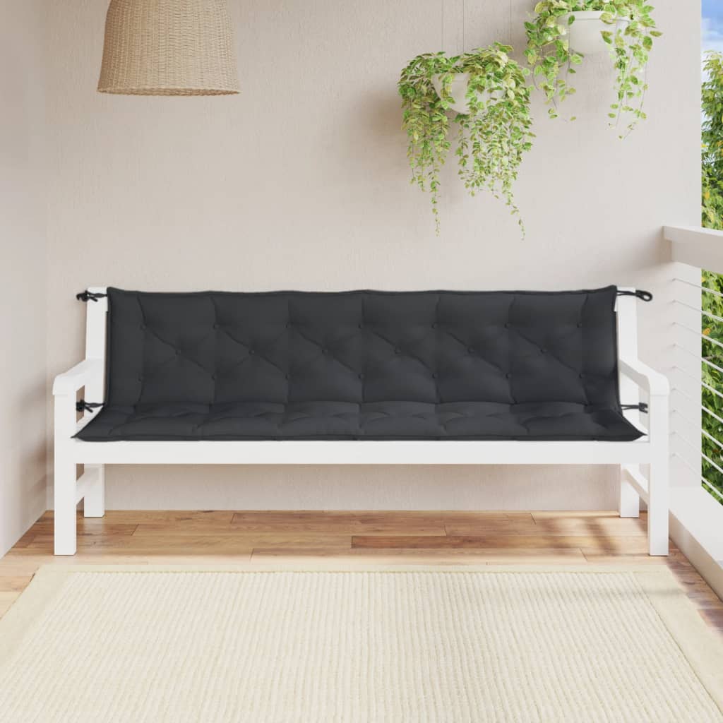 Vidaxx havebænkhynder 2 stk 200x50x7 cm stof blandet antracit farve