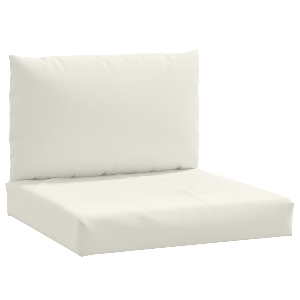 VidaXL Pallepuder 2 stk stofblandet creme