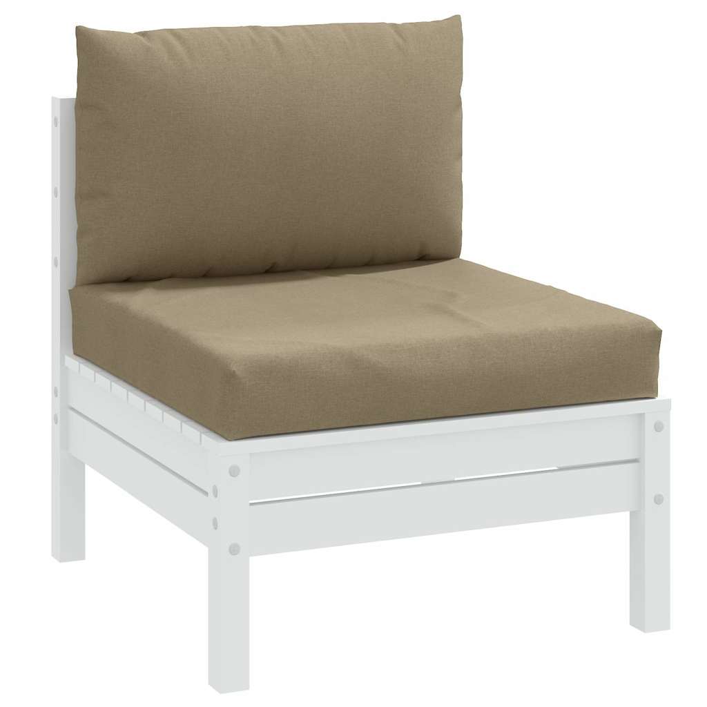 VidaXL pallehynder 2 stk stof melange taupe