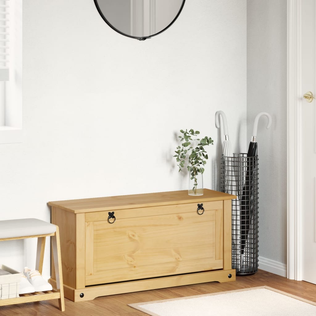 Vidaxx skoskab corona 99x32x47 cm massivt fyrretræ