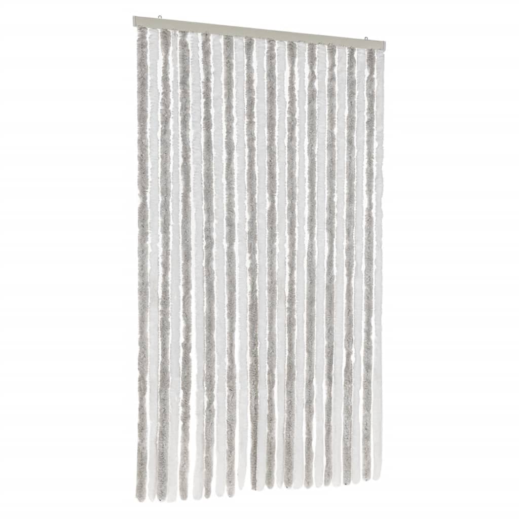 Vidaxx fluegardin 100x200 cm chenille lysegrå og hvid