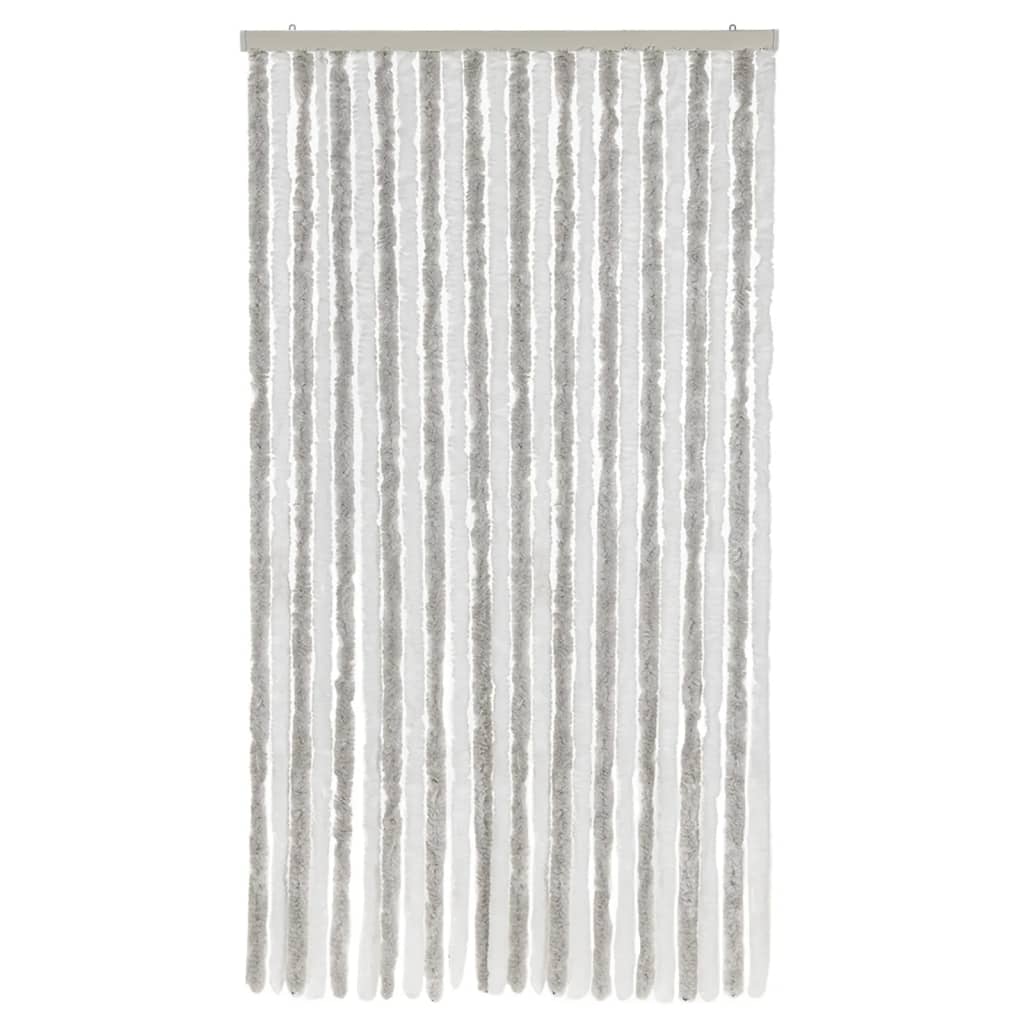 Vidaxx fluegardin 100x200 cm chenille lysegrå og hvid