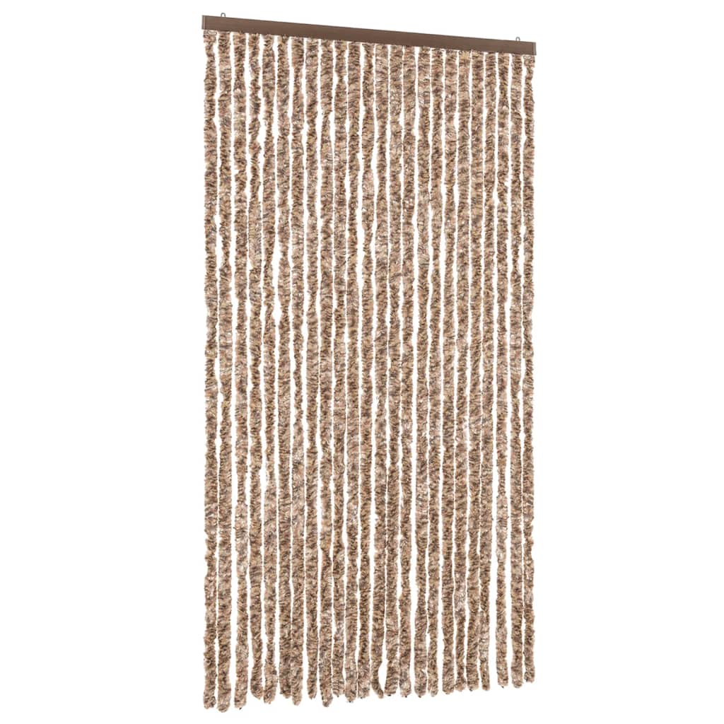 Vidaxx fluegardin 100x200 cm chenillebeige og mørkebrun