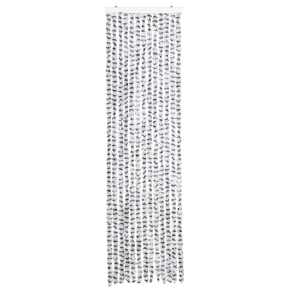 Vidaxx fluegardin 56x200 cm chenille lysegrå og mørkegrå