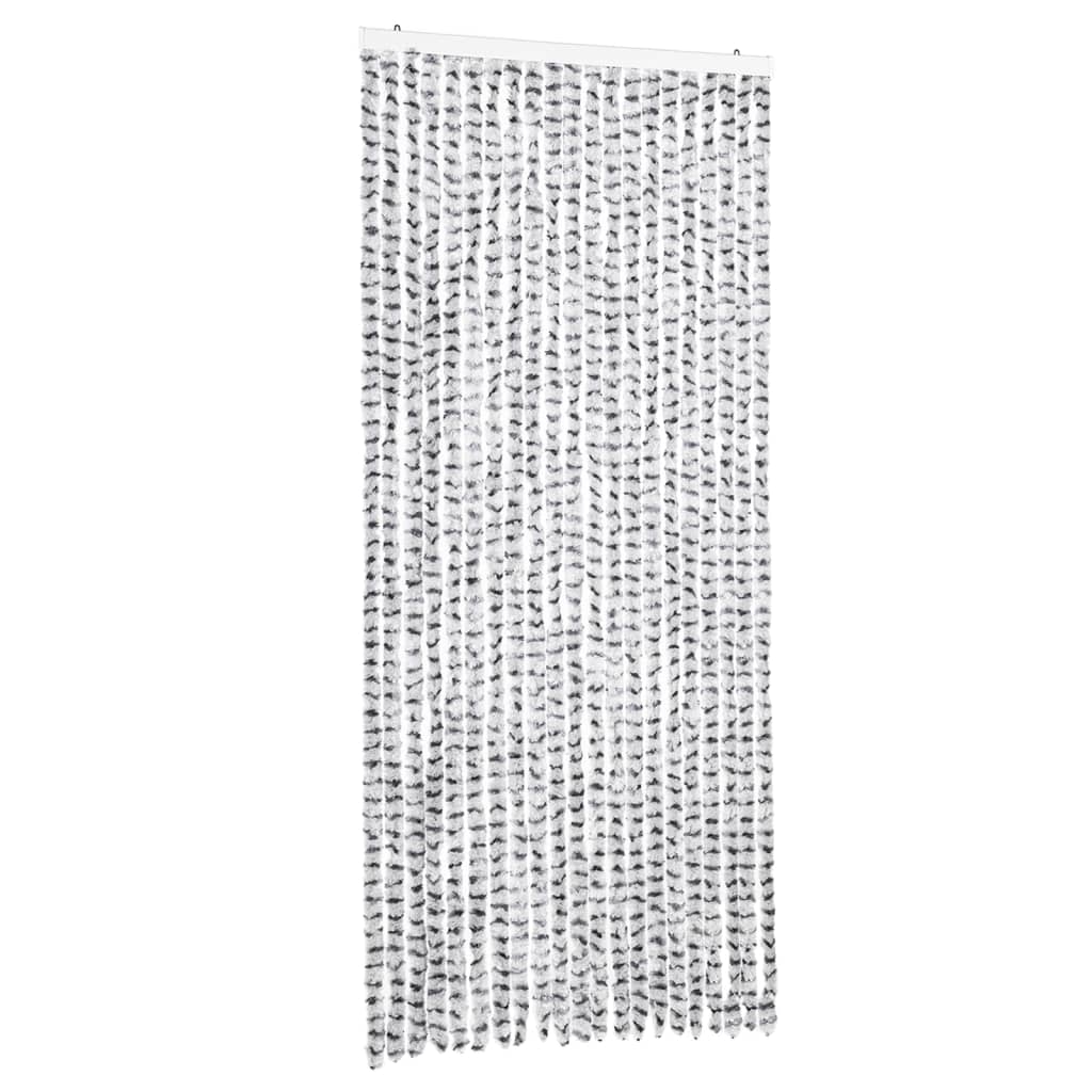 Vidaxx fluegardin 90x200 cm chenille lysegrå og mørkegrå