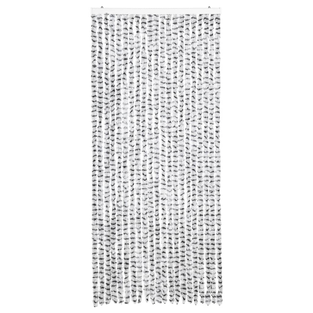 Vidaxx fluegardin 90x200 cm chenille lysegrå og mørkegrå