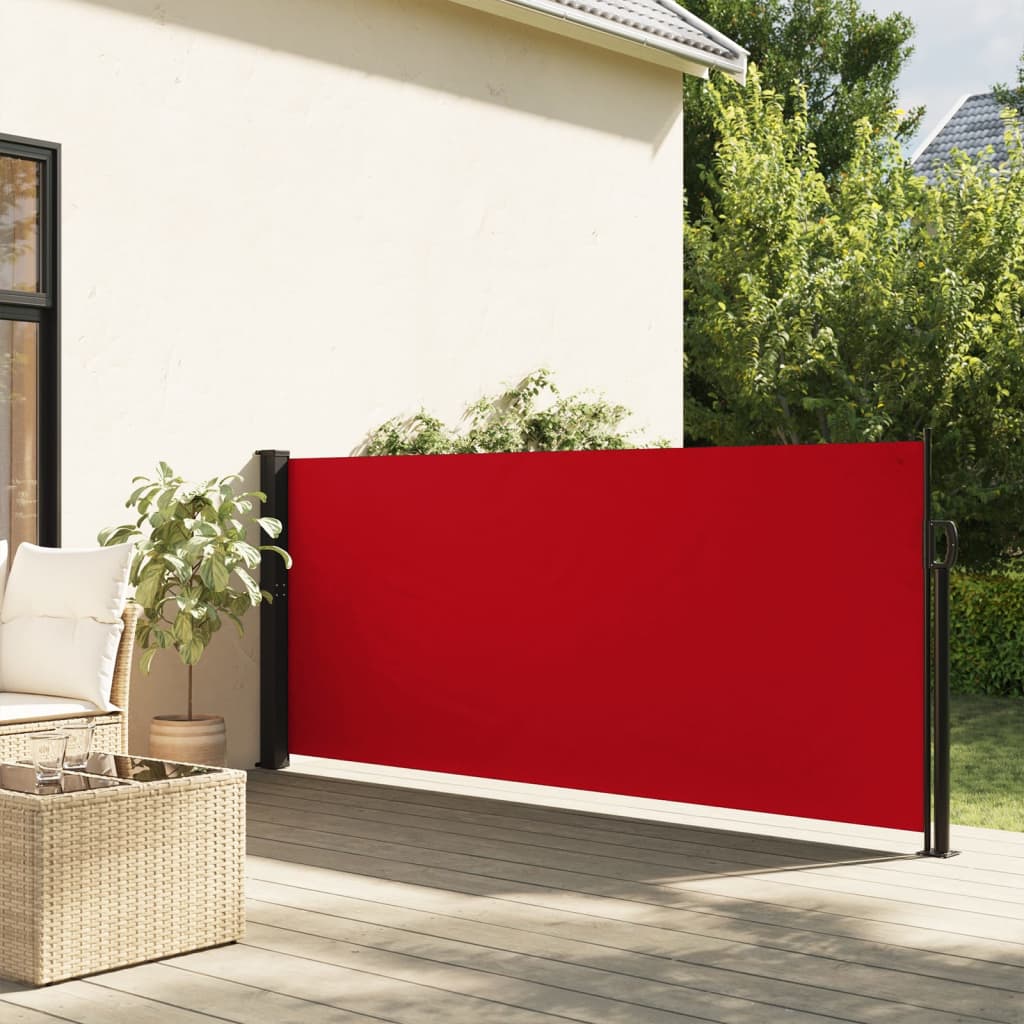 Vidaxx udtrækbar vindskærm 100x300 cm rød