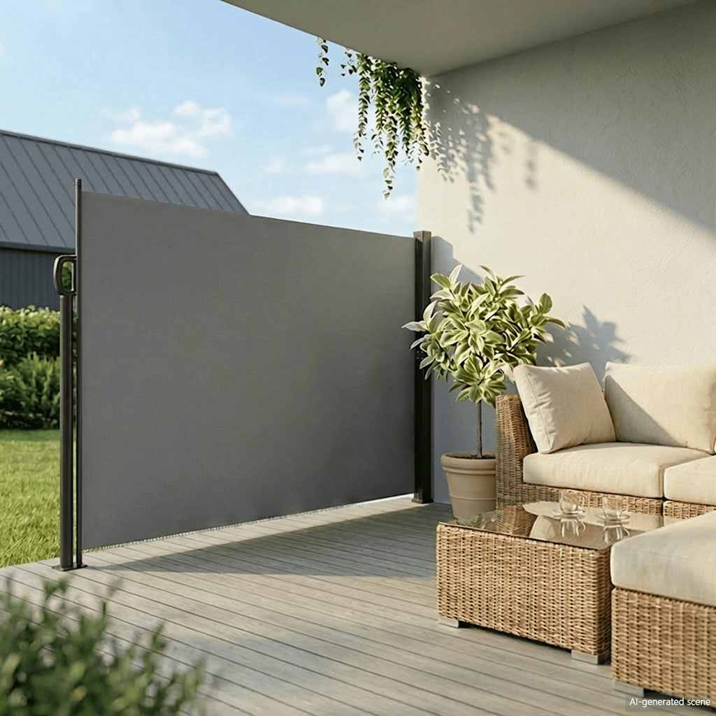 Vidaxx udtrækbar vindskærm 220x300 cm antracit