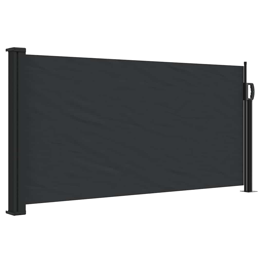 Vidaxx udtrækbar vindskærm 100x500 cm sort