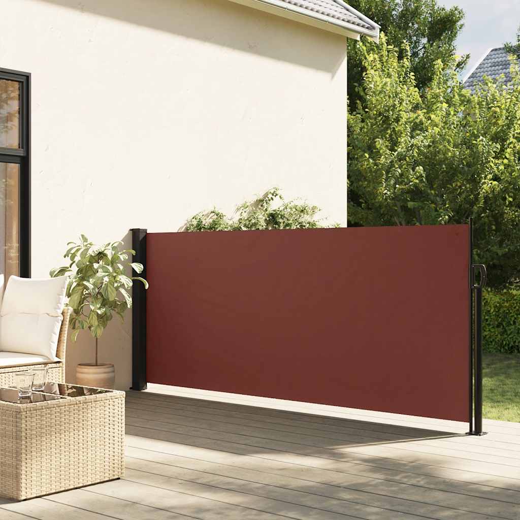 Vidaxx udtrækbar vindskærm 100x500 cm brun