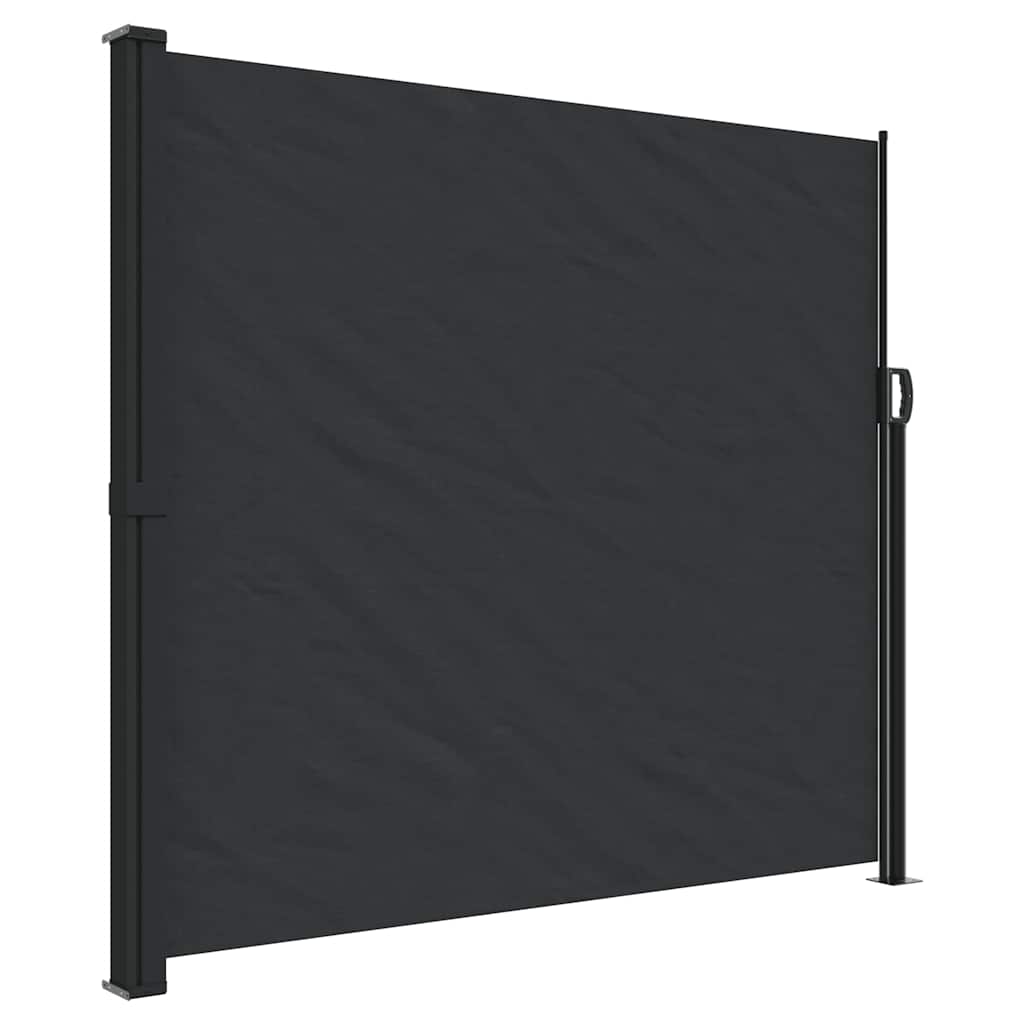 Vidaxx udtrækbar vindskærm 180x500 cm sort