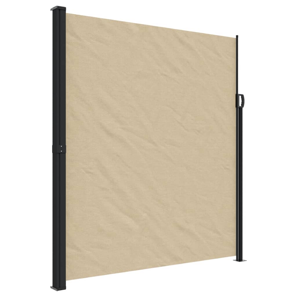 VidaXL Udtrækkelig vindskærm 220x500 cm beige