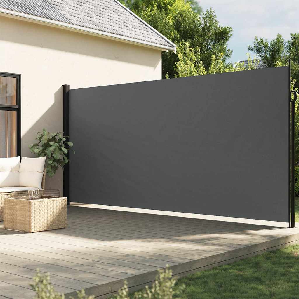 Vidaxx udtrækbar vindskærm 220x500 cm antracit