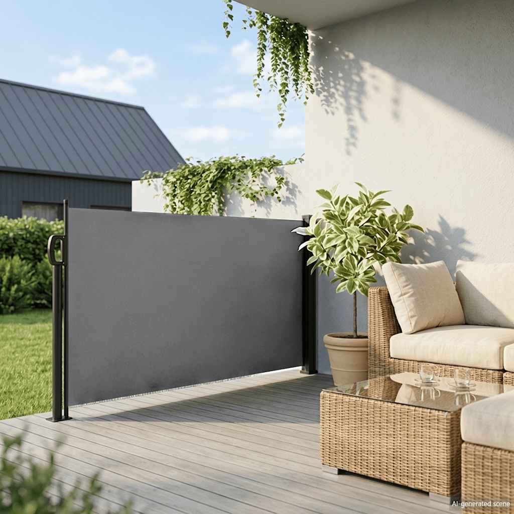 Vidaxx udtrækbart sidefortelt antracit 120x600 cm