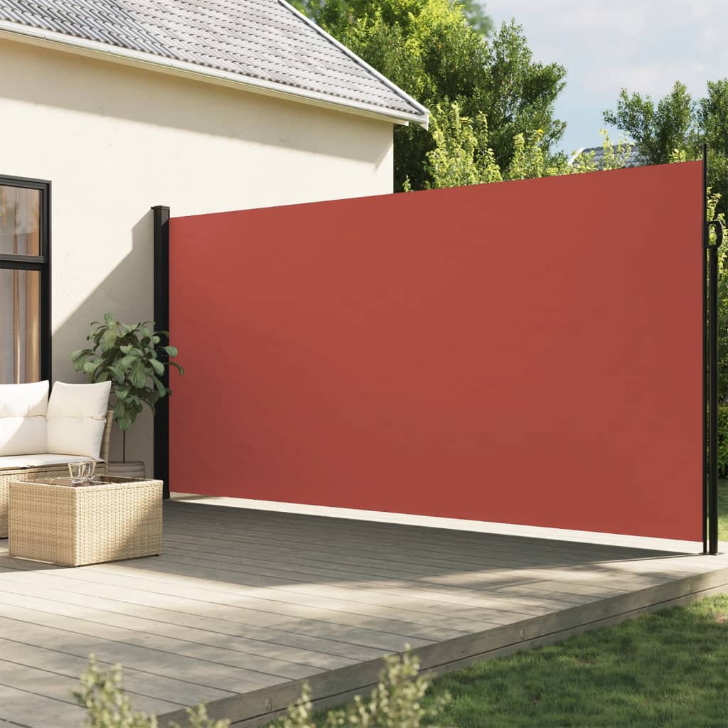 Vidaxx udtrækbar vindskærm 200x600 cm terracotta