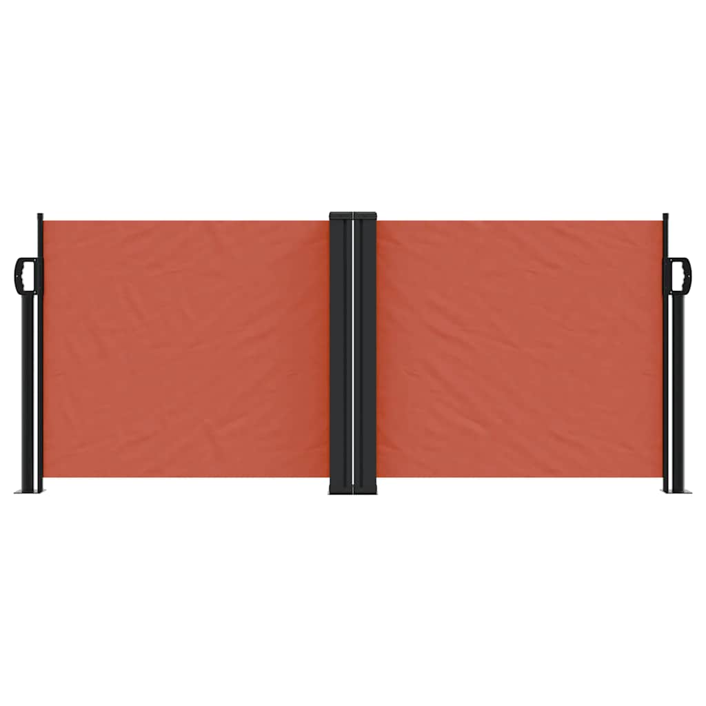 Vidaxx udtrækbar vindskærm 100x600 cm terracotta farvet