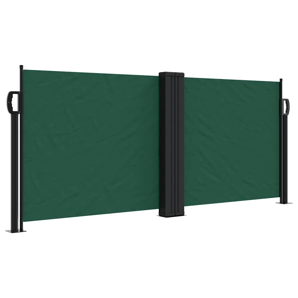 Vidaxx udtrækbar vindskærm 100x600 cm mørkegrøn