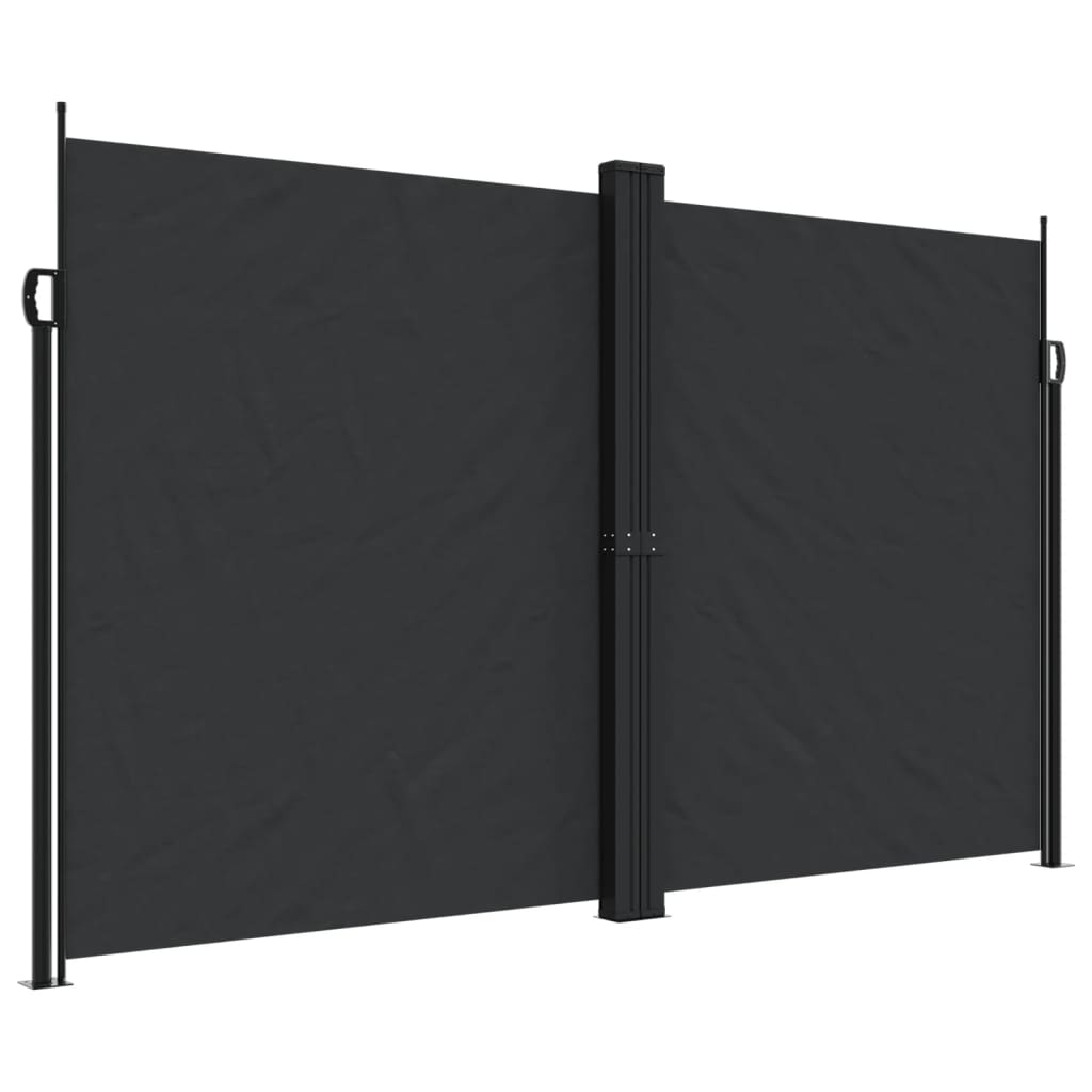 Vidaxx udtrækbar vindskærm 200x600 cm sort