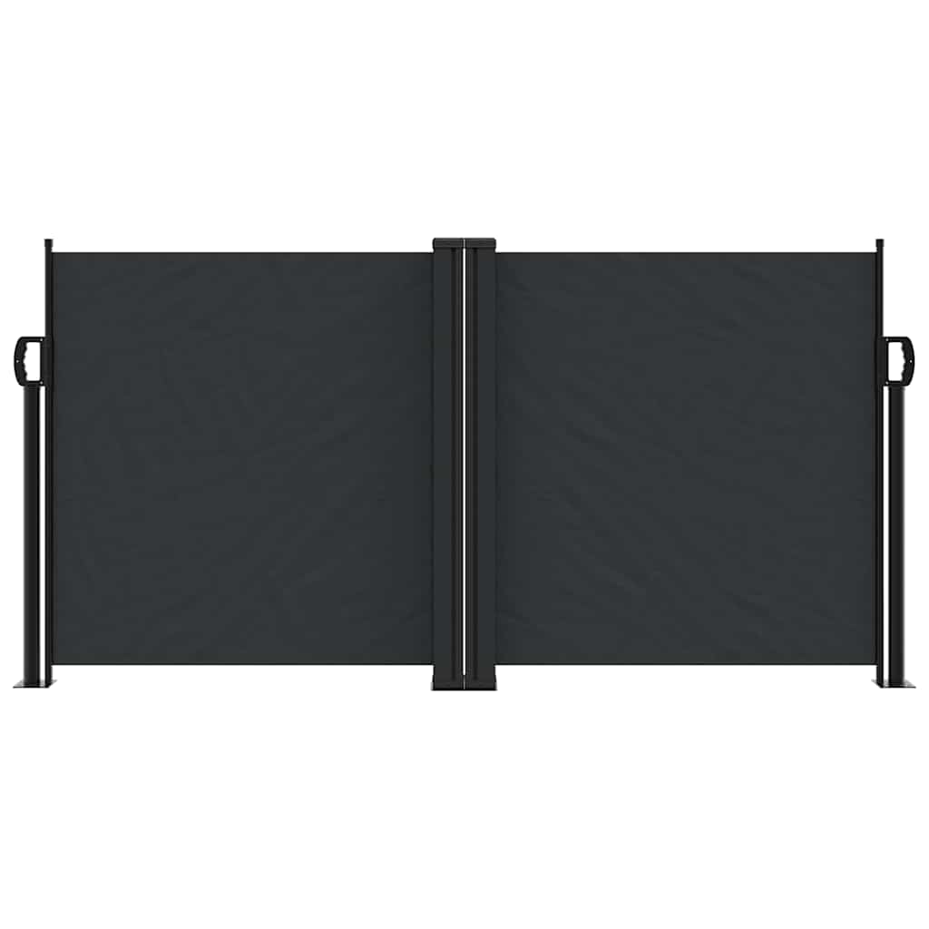 Vidaxx udtrækbar vindskærm 120x1000 cm sort