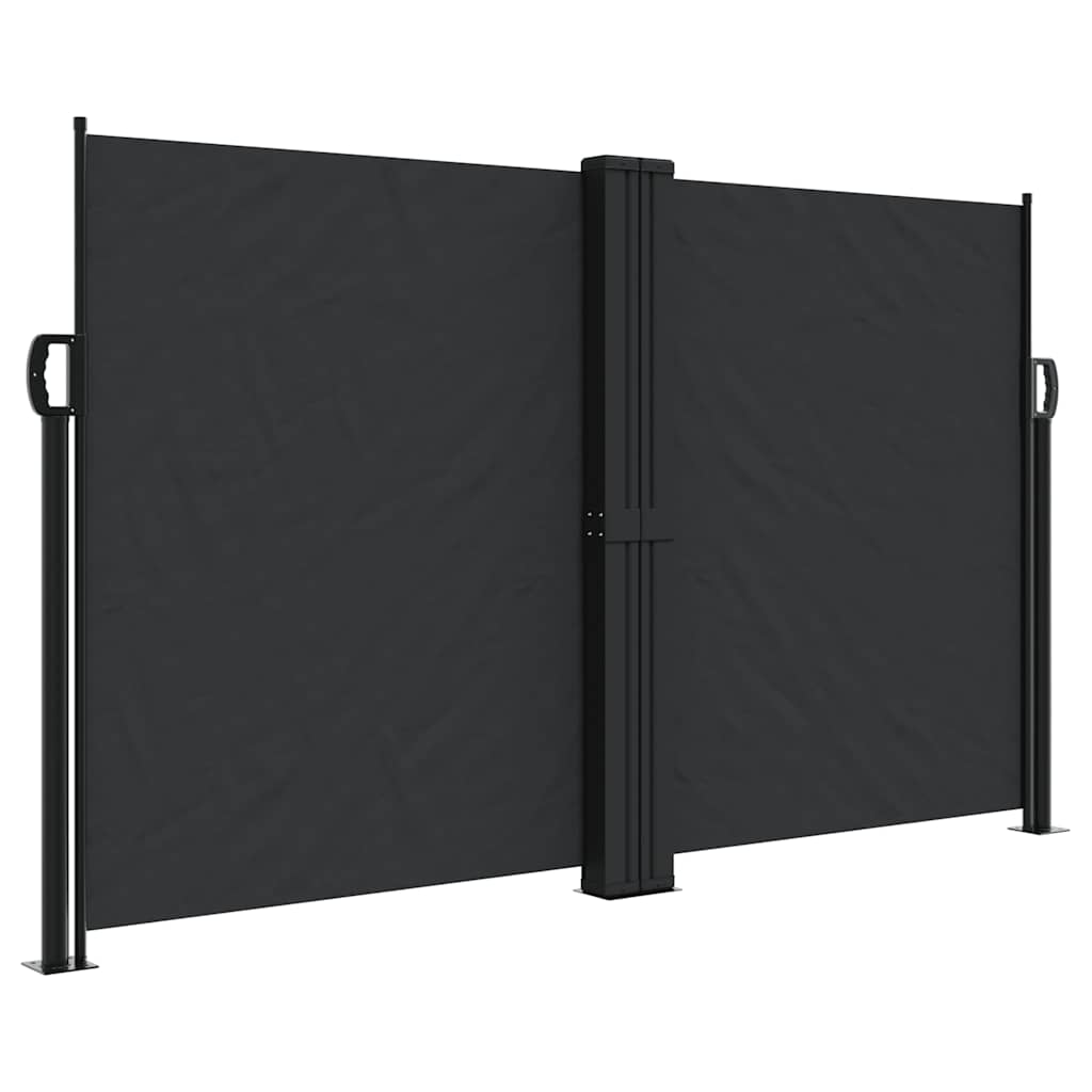 Vidaxx udtrækbar vindskærm 140x1000 cm sort